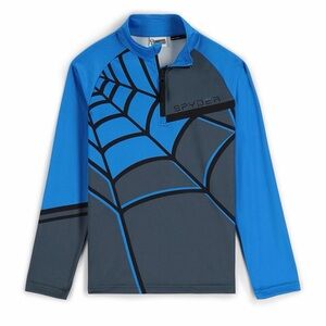 Spyder Kids Blue and Black and Yellow and Black Half Zip Top Bundle Size Medium